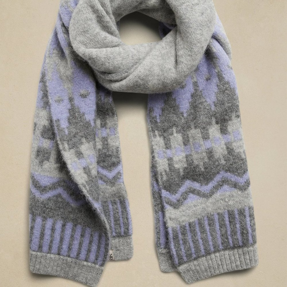 Banana Republic Alpaca Blend Fairisle Scarf